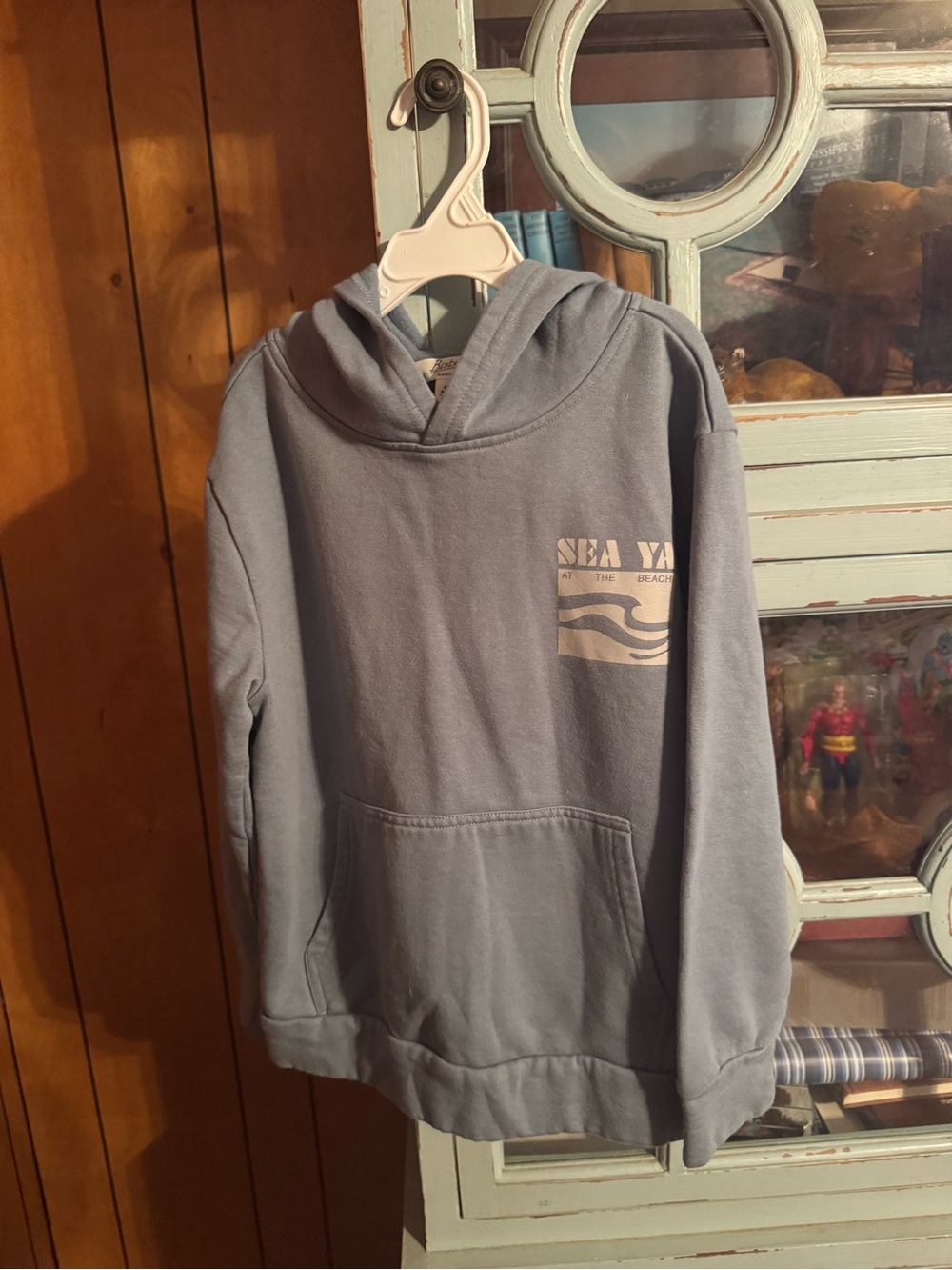 Sea Vibe Blue Hoodie Sweatshirt Boys Casual Pullover Bixby Size M 8 10 C6